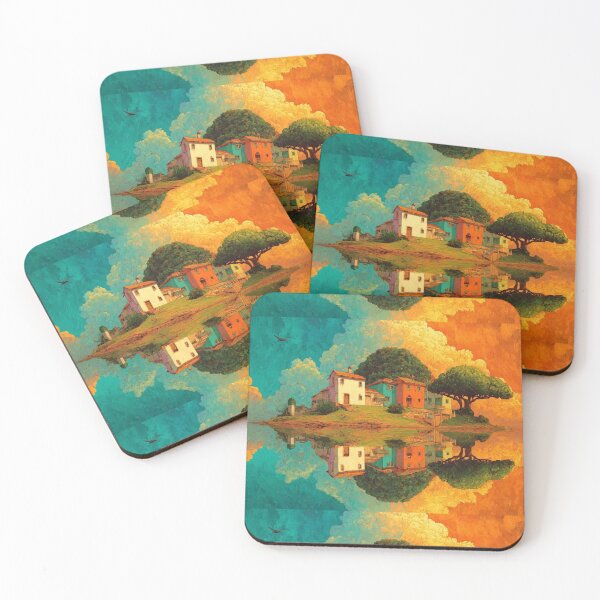 Item preview, Dreamy Colorful Village Reflected in Water designed and sold by EchoWave11.