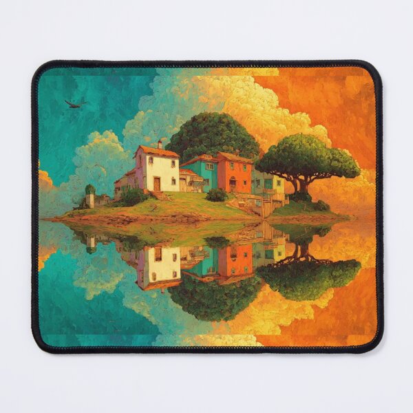 Item preview, Dreamy Colorful Village Reflected in Water designed and sold by EchoWave11.