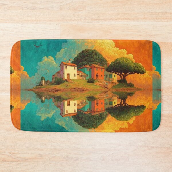 Item preview, Dreamy Colorful Village Reflected in Water designed and sold by EchoWave11.