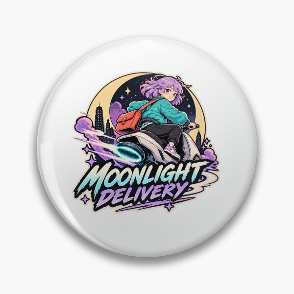Item preview, Moonlight Delivery - Anime Hover Scooter Courier designed and sold by AcruxUltra.