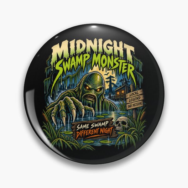 Item preview, Midnight Swamp Monster – Same Swamp Different Night Horror designed and sold by SidTastic .