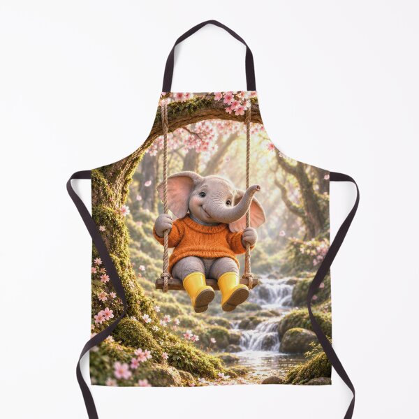 Item preview, Elephant on a Swing in Spring Forest designed and sold by Maria Dryfhout.