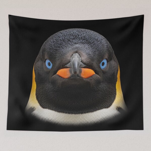 Item preview, Emperor Penguin Face Blue Eyes Antarctic Bird Art designed and sold by cabana.space.