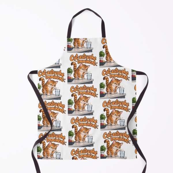 Item preview, Cat-astrophe Imminent – Funny Cat Pun Design designed and sold by Pop, Culture and Stuff.