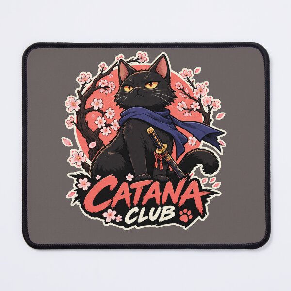 Item preview, Catana Club - Samurai Cat with Cherry Blossoms designed and sold by AcruxUltra.