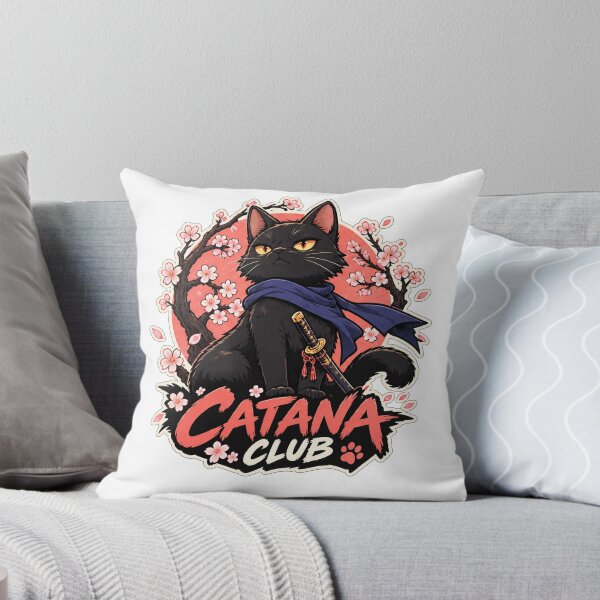 Item preview, Catana Club - Samurai Cat with Cherry Blossoms designed and sold by AcruxUltra.