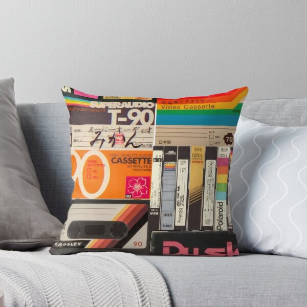 Item preview, Vintage Retro Cassette Tape & VHS Media Collage Poster designed and sold by Billy Morfo™.