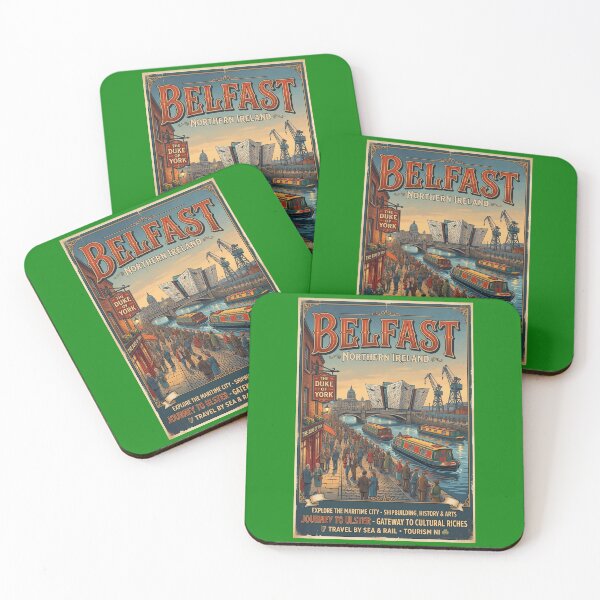 Item preview, Belfast, Northern Ireland Travel Poster designed and sold by ArtworkNorth.