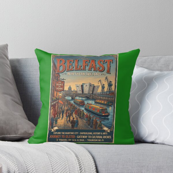 Item preview, Belfast, Northern Ireland Travel Poster designed and sold by ArtworkNorth.