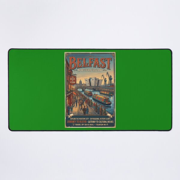 Item preview, Belfast, Northern Ireland Travel Poster designed and sold by ArtworkNorth.