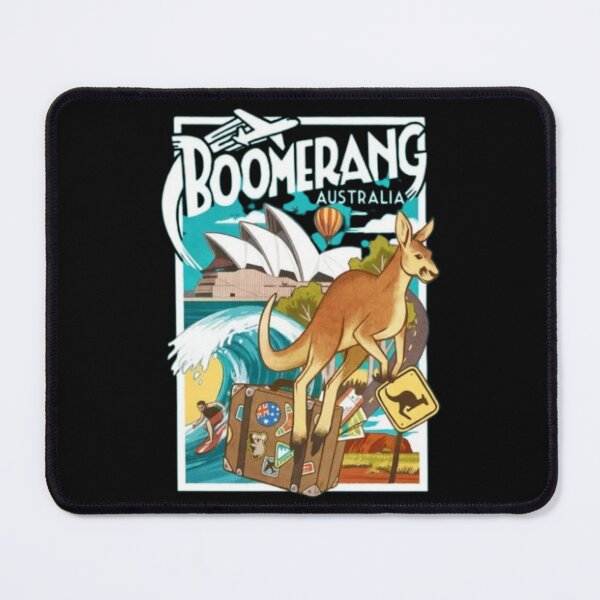 Item preview, Vibrant Travel Energy and Cultural Icons – Boomerang Australia Poster designed and sold by WATEKE.