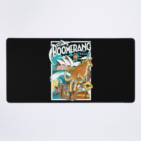 Item preview, Vibrant Travel Energy and Cultural Icons – Boomerang Australia Poster designed and sold by WATEKE.