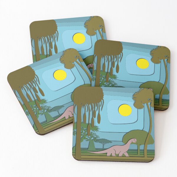 Item preview, Diplodocus cute pastel dinosaur vector illustration designed and sold by Keltoi-art.
