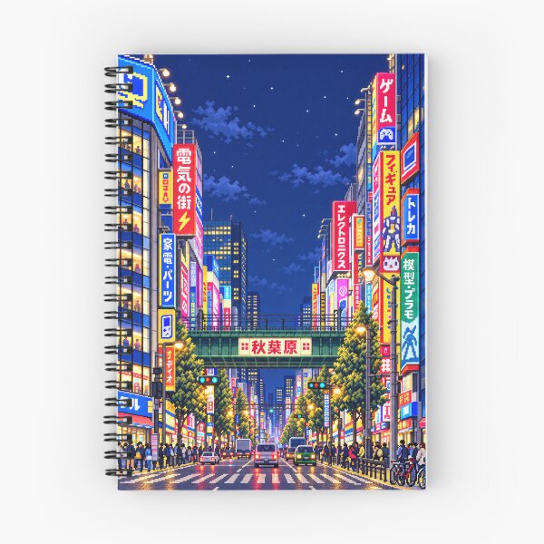 Item preview, Akihabara Night Pixel Art designed and sold by sabusabu78.