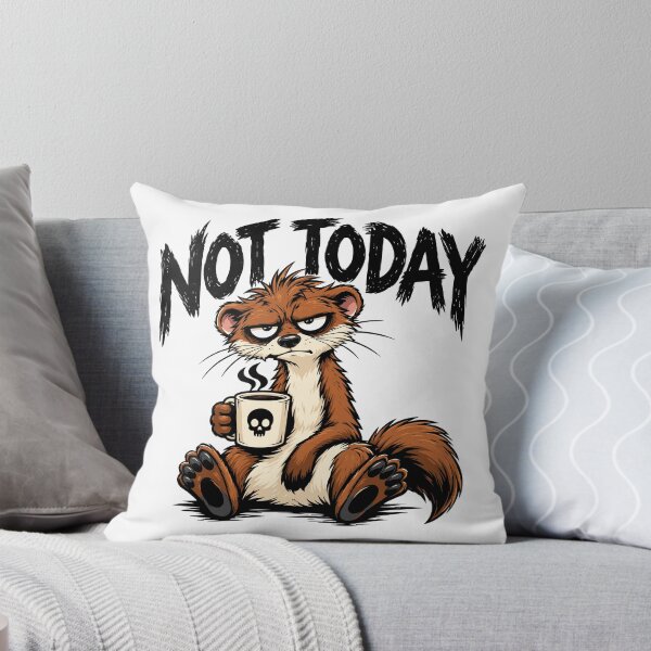 Item preview, Not Today Grumpy Weasel Coffee designed and sold by Weasel Graphix.