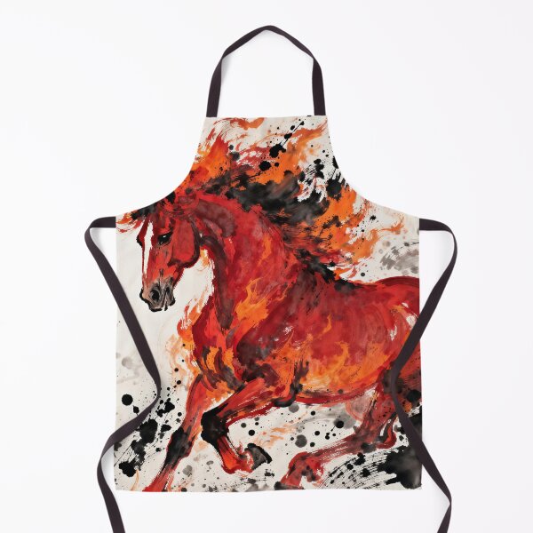 Item preview, Red Ink Splatter Horse designed and sold by KAMOCHI Art.
