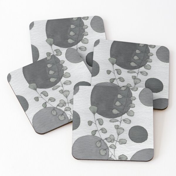 Item preview, Polkadot Eucalyptus Greyscale designed and sold by Beaver Detail.