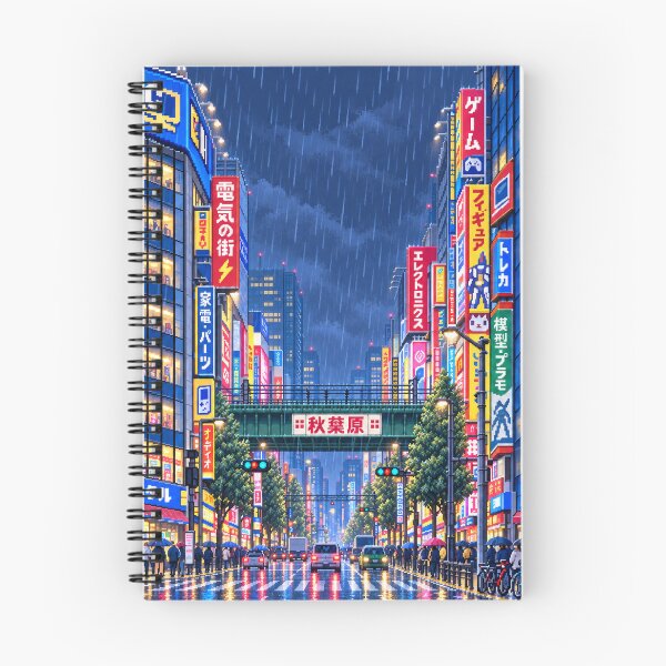 Item preview, Rainy Akihabara Pixel Art designed and sold by sabusabu78.