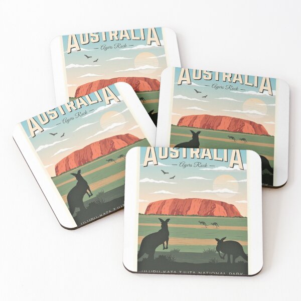 Item preview, Natural Grandeur and Adventure Spirit – Australia Uluru Travel Poster designed and sold by WATEKE.