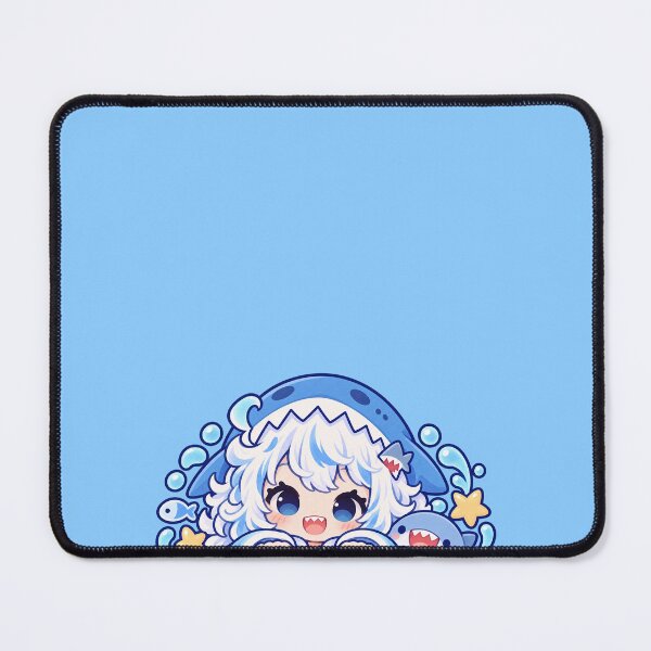 Item preview, Gawr Gura Vtuber tiburón asomándose emoticono designed and sold by Little Tide Studio.