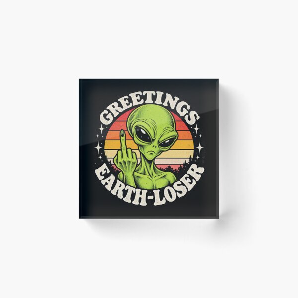 Item preview, Retro Greetings Earth Loser designed and sold by Gabriela Mihai.