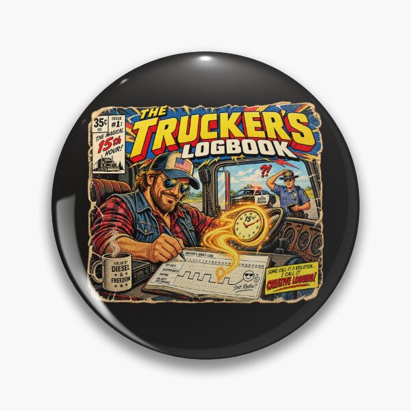 Item preview, The Truckers Logbook Creative Logging - Vintage Comic Art designed and sold by NomadForge.