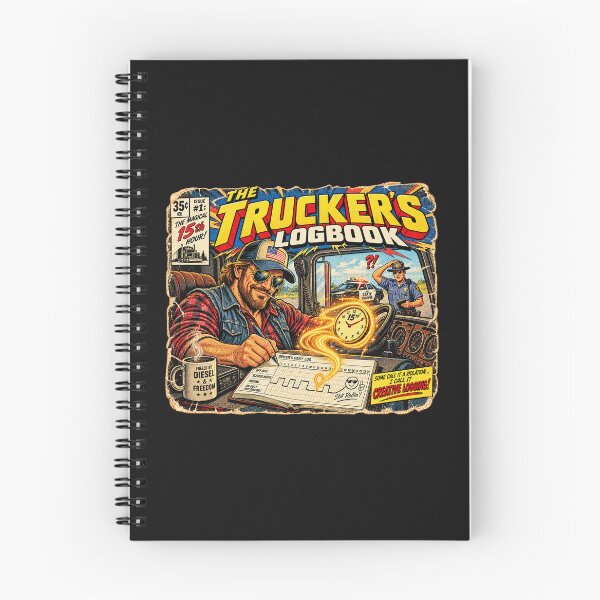 Item preview, The Truckers Logbook Creative Logging - Vintage Comic Art designed and sold by NomadForge.