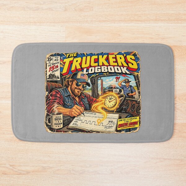 Item preview, The Truckers Logbook Creative Logging - Vintage Comic Art designed and sold by NomadForge.