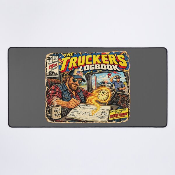 Item preview, The Truckers Logbook Creative Logging - Vintage Comic Art designed and sold by NomadForge.