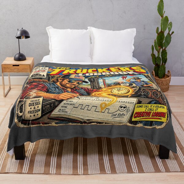 Item preview, The Truckers Logbook Creative Logging - Vintage Comic Art designed and sold by NomadForge.