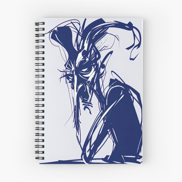 Item preview, Djinn, fantastic creature - Blue Abstract Art designed and sold by shadow-bloom.