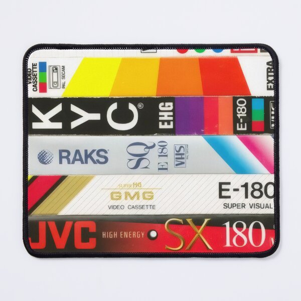 Item preview, Vintage VHS Tape Spine Stack Graphic - Retro Analog Video Cassette Poster designed and sold by Billy Morfo™.