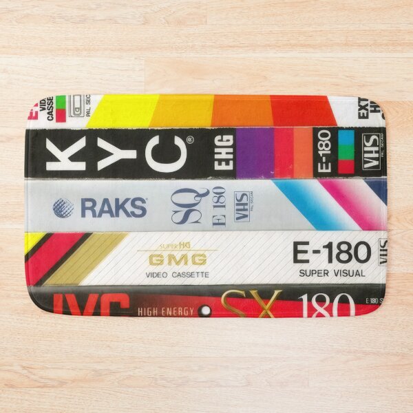 Item preview, Vintage VHS Tape Spine Stack Graphic - Retro Analog Video Cassette Poster designed and sold by Billy Morfo™.