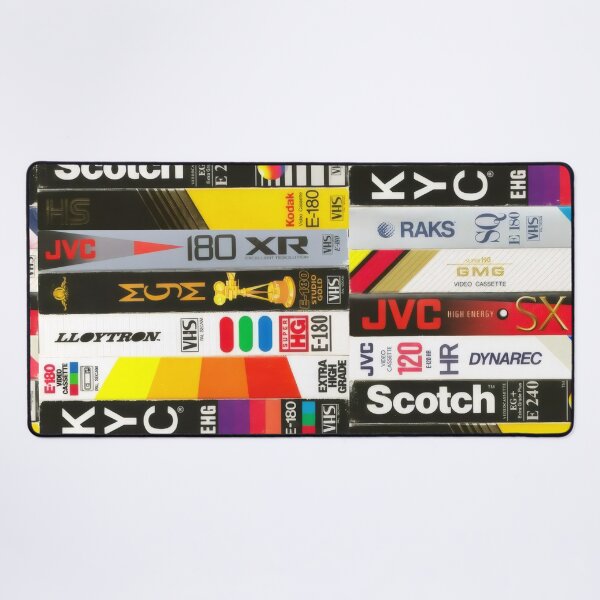 Item preview, Vintage VHS Tape Spine Stack Graphic - Retro Analog Video Cassette Poster designed and sold by Billy Morfo™.