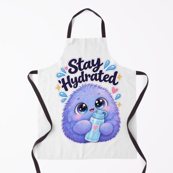 Item preview, Stay Hydrated Cute Blue Monster – Kawaii Water Bottle Design designed and sold by Nunaprettyshop.