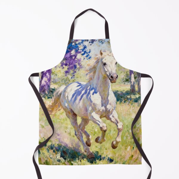 Item preview, White Horse in Sunny Meadow designed and sold by KAMOCHI Art.