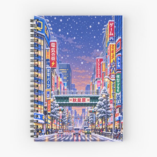 Item preview, Snowy Akihabara Pixel Art designed and sold by sabusabu78.