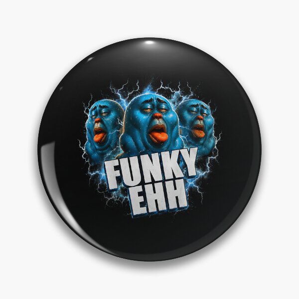 Item preview, Funky Ehh Weird Glossy Blue Blob Brainrot Meme Lightning Faces designed and sold by khdmalakarak.