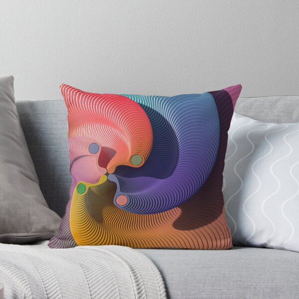 Item preview, 3D multicolored wavy spiral abstract psychedelic designed and sold by Keltoi-art.