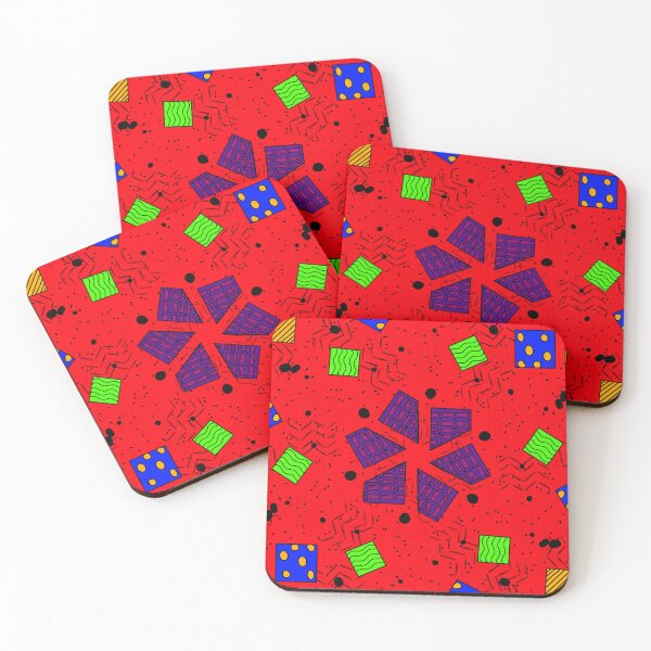 Item preview, Bold Retro Geometric Abstract Pattern – Red, Purple, Green & Blue designed and sold by designsbyAdira.