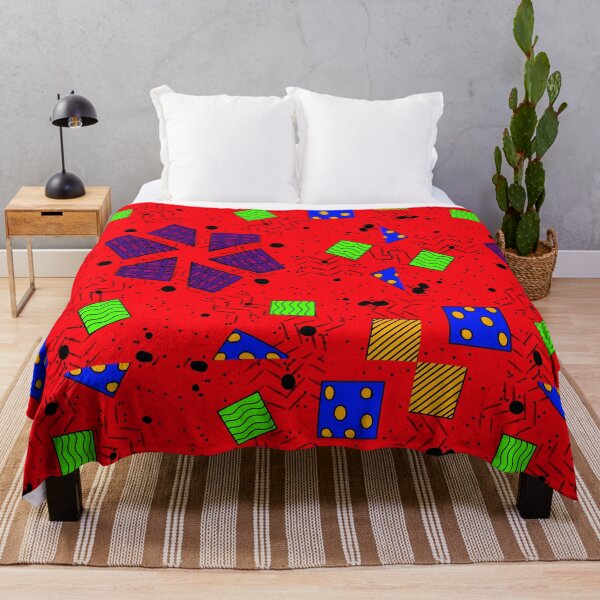 Item preview, Bold Retro Geometric Abstract Pattern – Red, Purple, Green & Blue designed and sold by designsbyAdira.