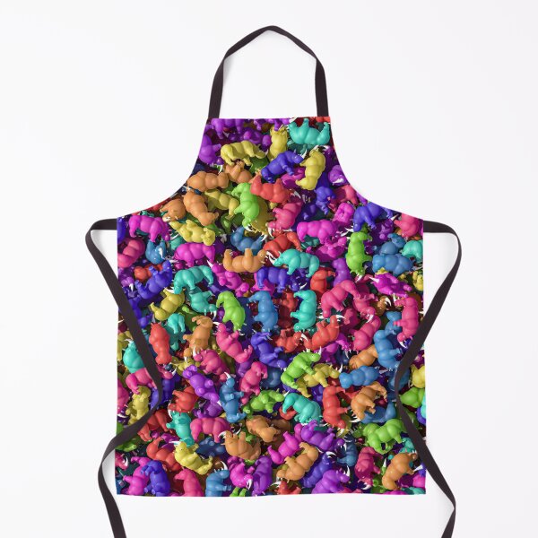 Item preview, Crowd of multicolored 3D rhinoceros plastic toys pattern designed and sold by Keltoi-art.