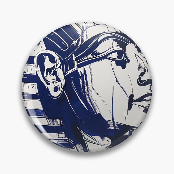 Item preview, Djoser, Egyptian pharaoh - Blue Abstract Art designed and sold by shadow-bloom.