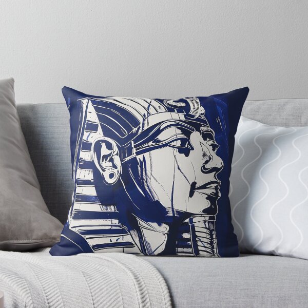 Item preview, Djoser, Egyptian pharaoh - Blue Abstract Art designed and sold by shadow-bloom.