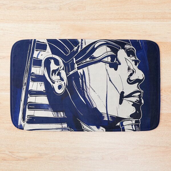 Item preview, Djoser, Egyptian pharaoh - Blue Abstract Art designed and sold by shadow-bloom.