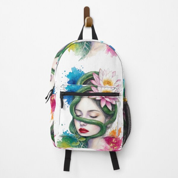 Item preview, Serene Portrait girl with Lotus and Snake designed and sold by Mido-artister.