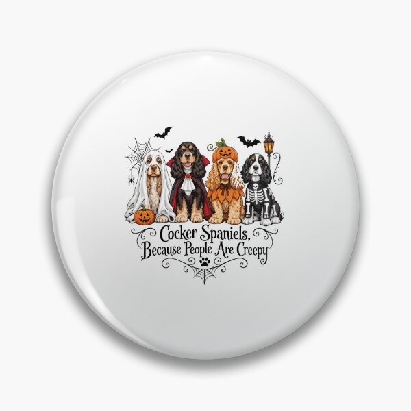 Item preview, Cocker Spaniels Because People are Creepy Halloween Dog  designed and sold by Designart68.