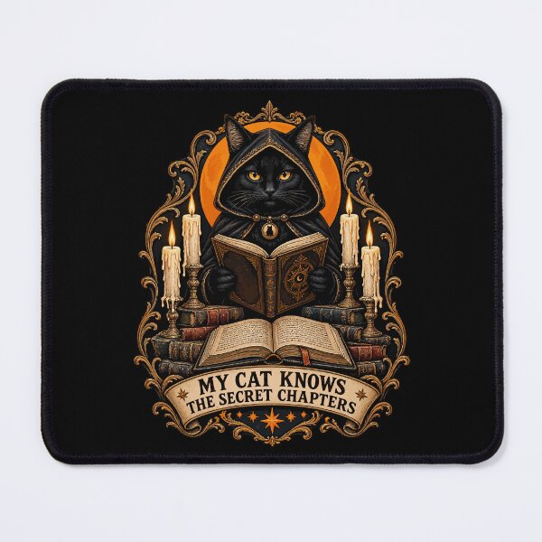 Item preview, Candlelit Feline Spellcaster and Surreptitious Annotations designed and sold by taiche.