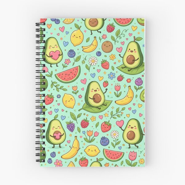 Item preview, Cute Avocado Fruit Seamless Pattern designed and sold by ShivCraftStudio.