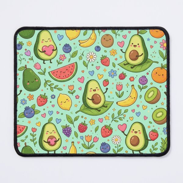 Item preview, Cute Avocado Fruit Seamless Pattern designed and sold by ShivCraftStudio.
